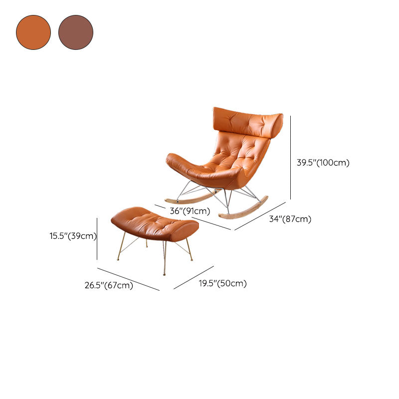 Light Luxury Style Modern Lazy Sofa Chair Lounge Leisure Rocking Chair for Living Room