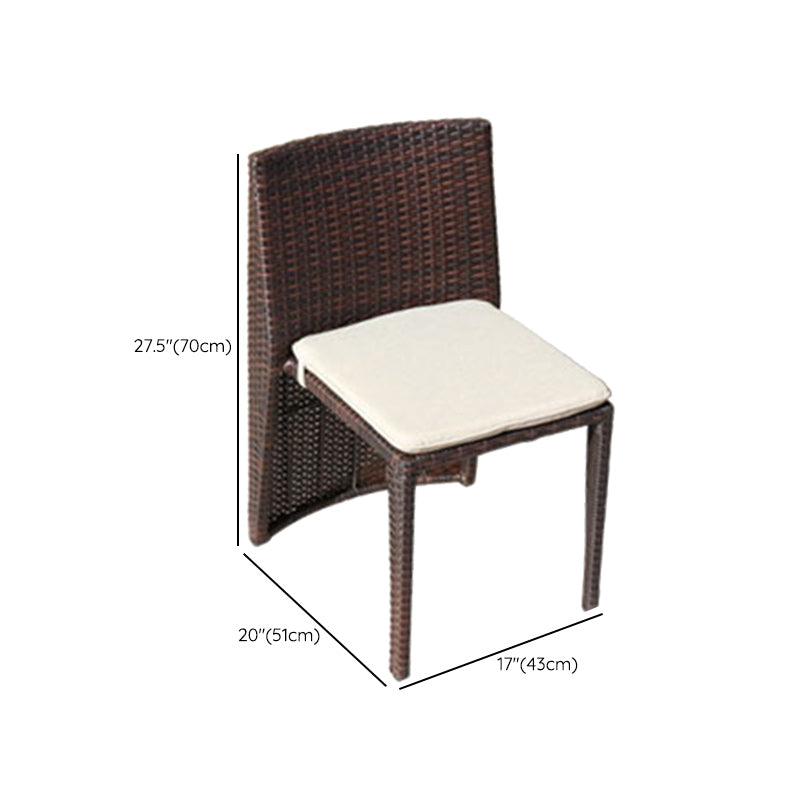 Modern Style Bistro Set Metal Base 3 Pieces Bistro Set for Outdoor