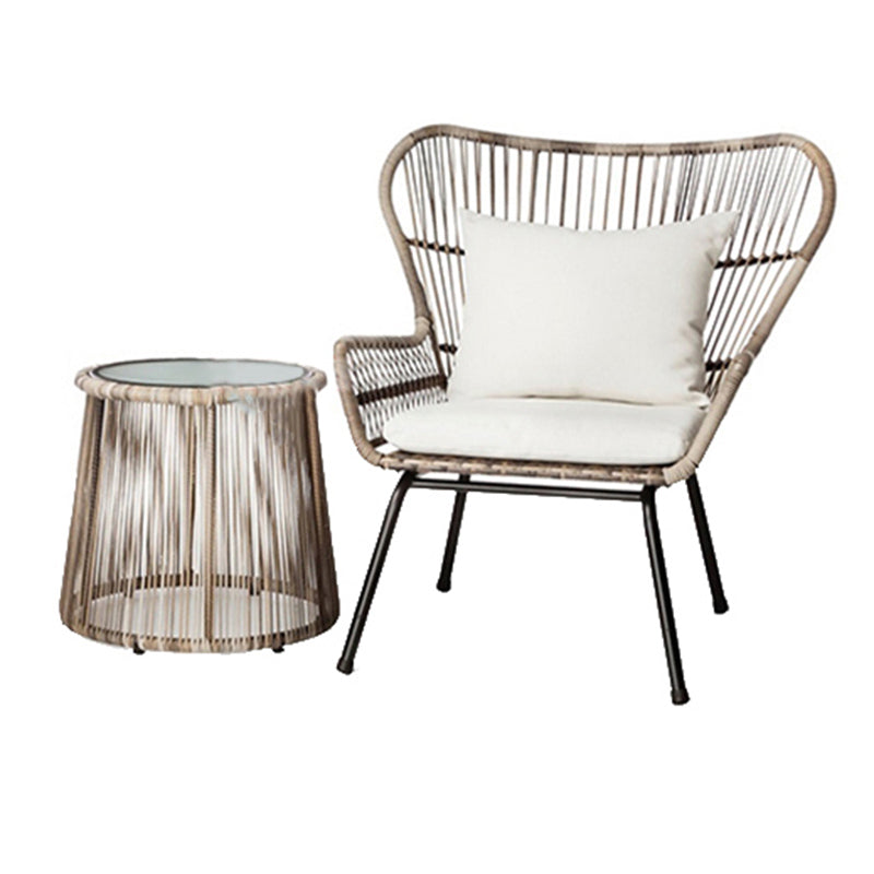 Modern Style Bistro Set 1/2/3 Pieces Round Top Bistro Table Set