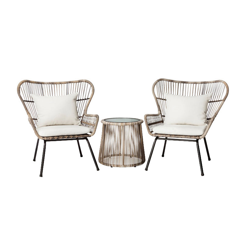Modern Style Bistro Set 1/2/3 Pieces Round Top Bistro Table Set