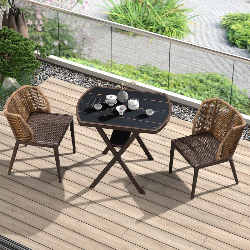 Modern Style Bistro Table Set Wooden Top 1/2/3 Pieces Bistro Table Set