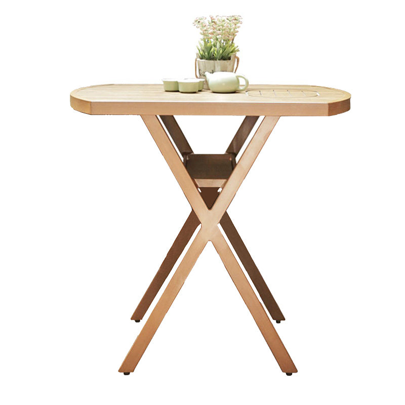 Modern Style Bistro Table Set Wooden Top 1/2/3 Pieces Bistro Table Set