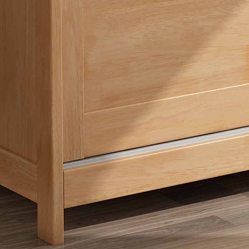 Modern Style Wardrobe Cabinet Wood Clothes Rail Wardrobe Armoire with Shelves