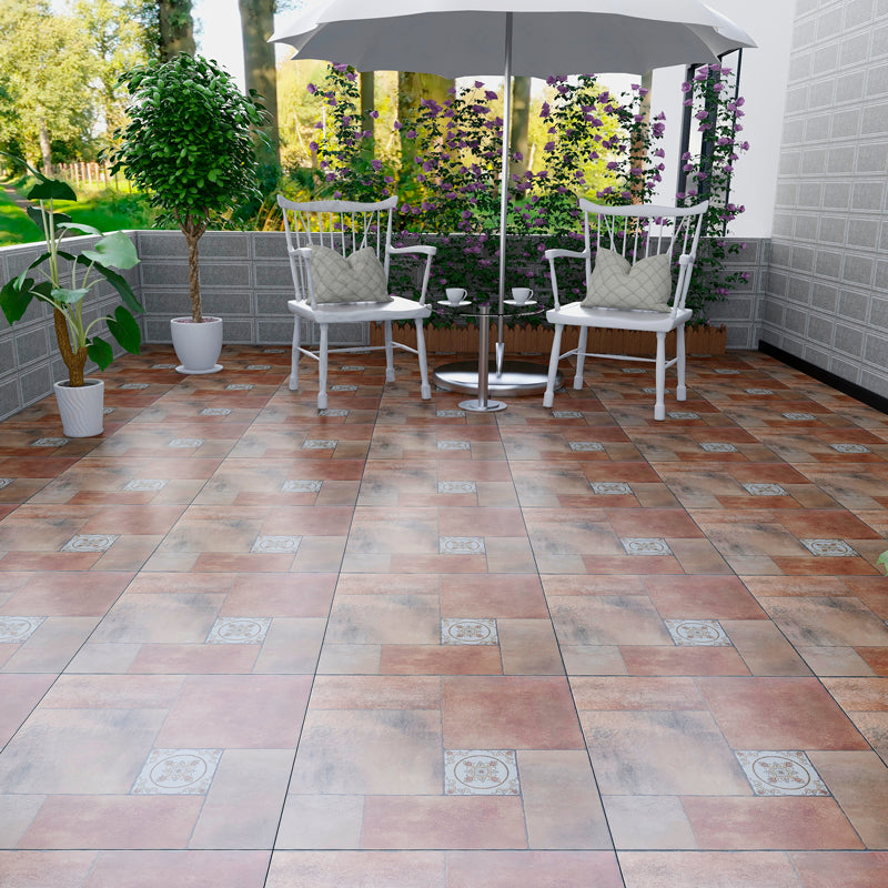 Carrelage de sol carré à bord droit, carrelage de sol vintage singulier pour sol extérieur
