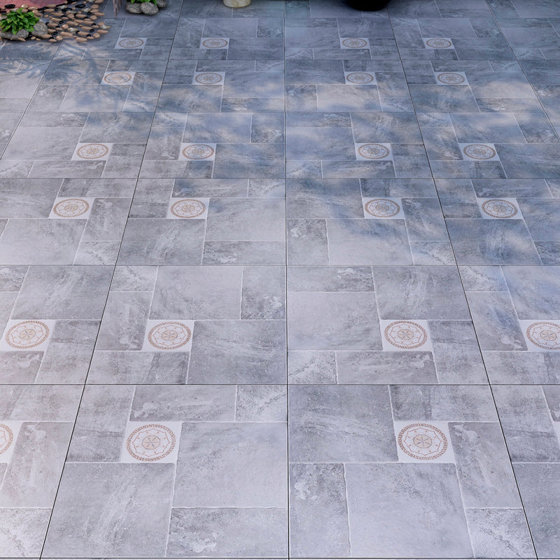 Carrelage de sol carré à bord droit, carrelage de sol vintage singulier pour sol extérieur