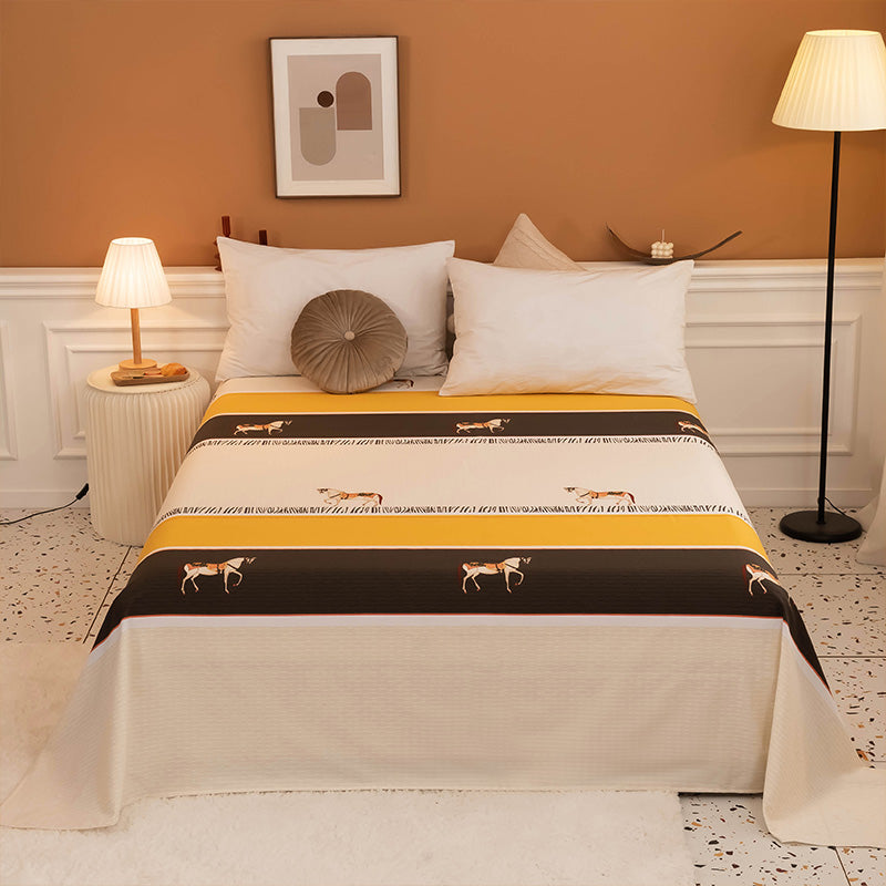 Floral Pattern Bed Sheet Breathable Skin-friendly Bed Sheet Set