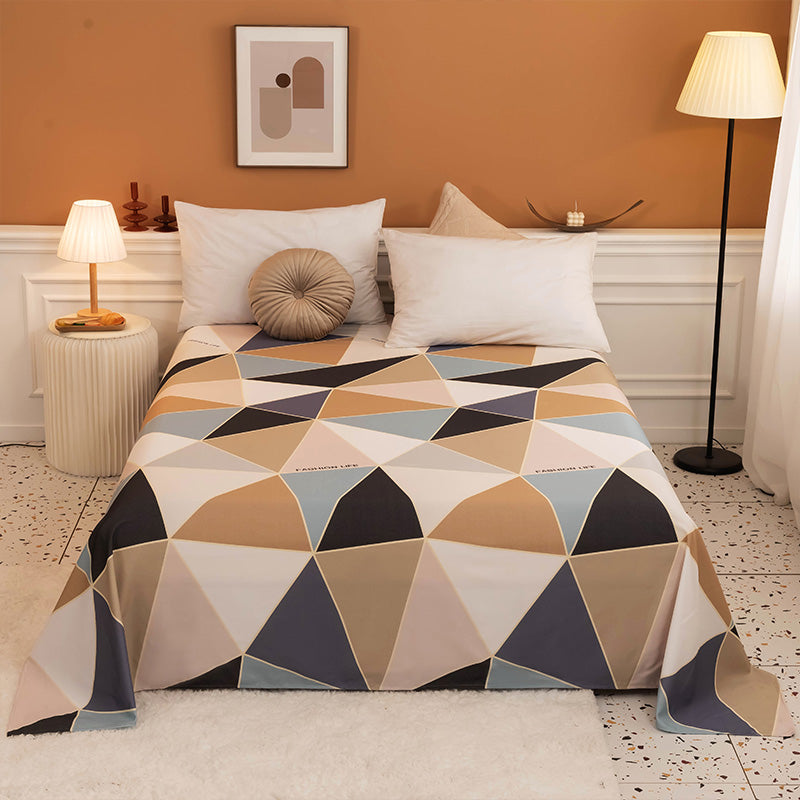 Floral Pattern Bed Sheet Breathable Skin-friendly Bed Sheet Set