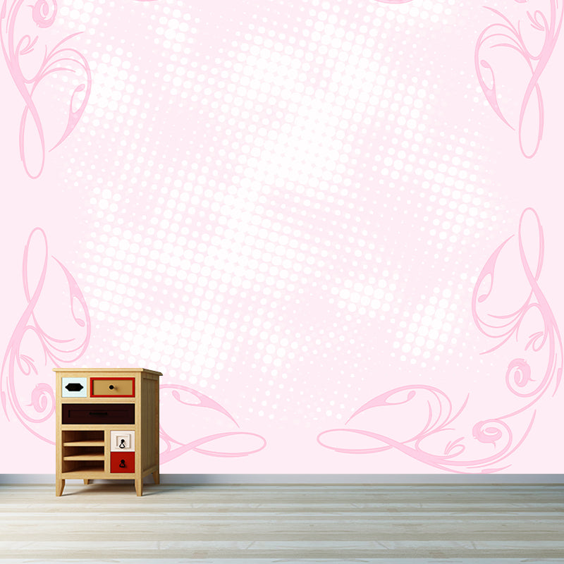 Illustration Stain Resistant Mural Plant Decoration Living Room Wall Mural