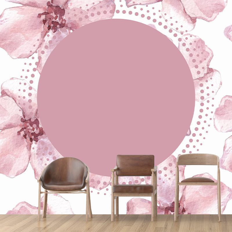 Illustration Stain Resistant Mural Plant Decoration Living Room Wall Mural