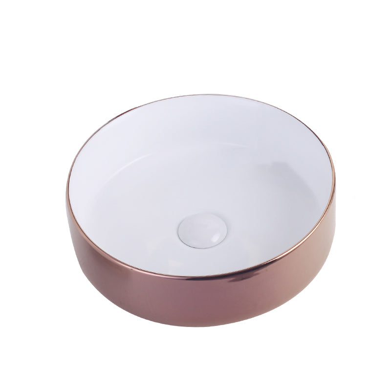 Round Bathroom Sink Contemporary Porcelain Trough Bathroom Sink