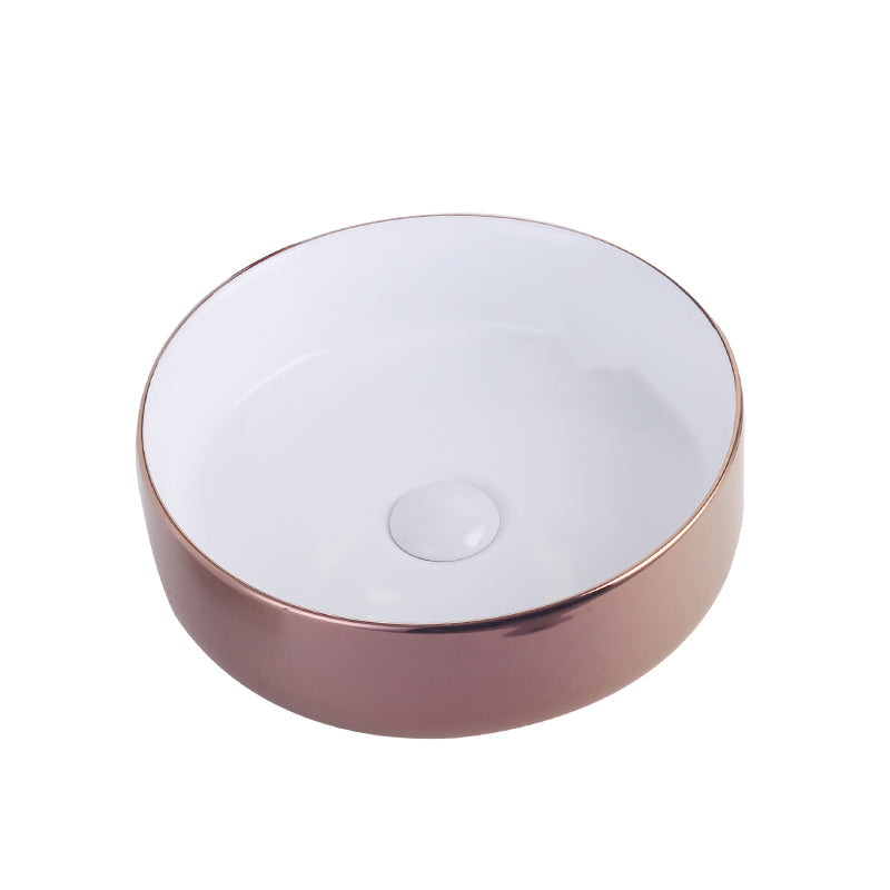 Round Bathroom Sink Contemporary Porcelain Trough Bathroom Sink