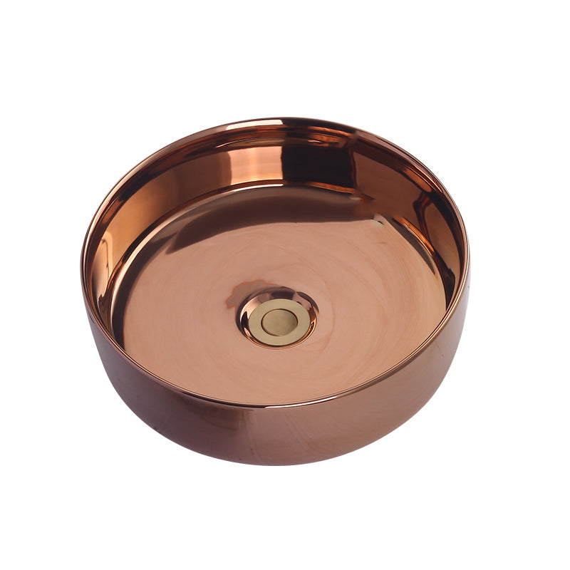 Round Bathroom Sink Contemporary Porcelain Trough Bathroom Sink
