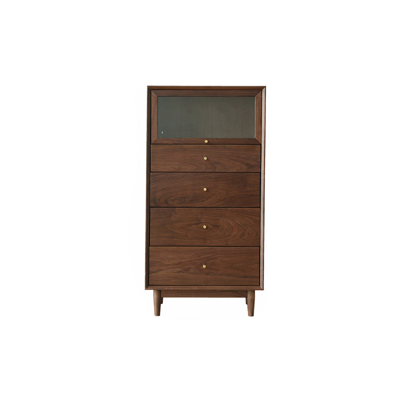 Contemporary Vertical Combo Dresser Solid Wood Storage Dresser for Home