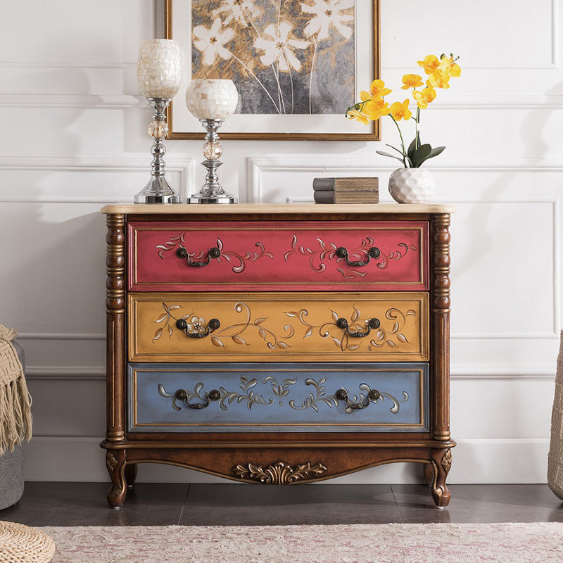 Traditional Storage Chest Solid Wood Dresser with 3/4/5 Drawers , 13.65 Inch W