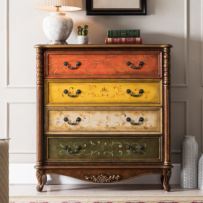 Traditional Storage Chest Solid Wood Dresser with 3/4/5 Drawers , 13.65 Inch W