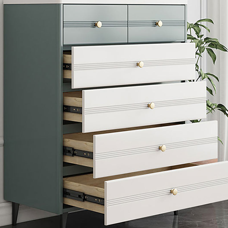 Modern Marble Double Dresser Horizontal Storage Chest for Bedroom