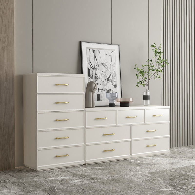 Contemporary Glam Storage Chest Birch Vertical Storage Chest Dresser for Bedroom
