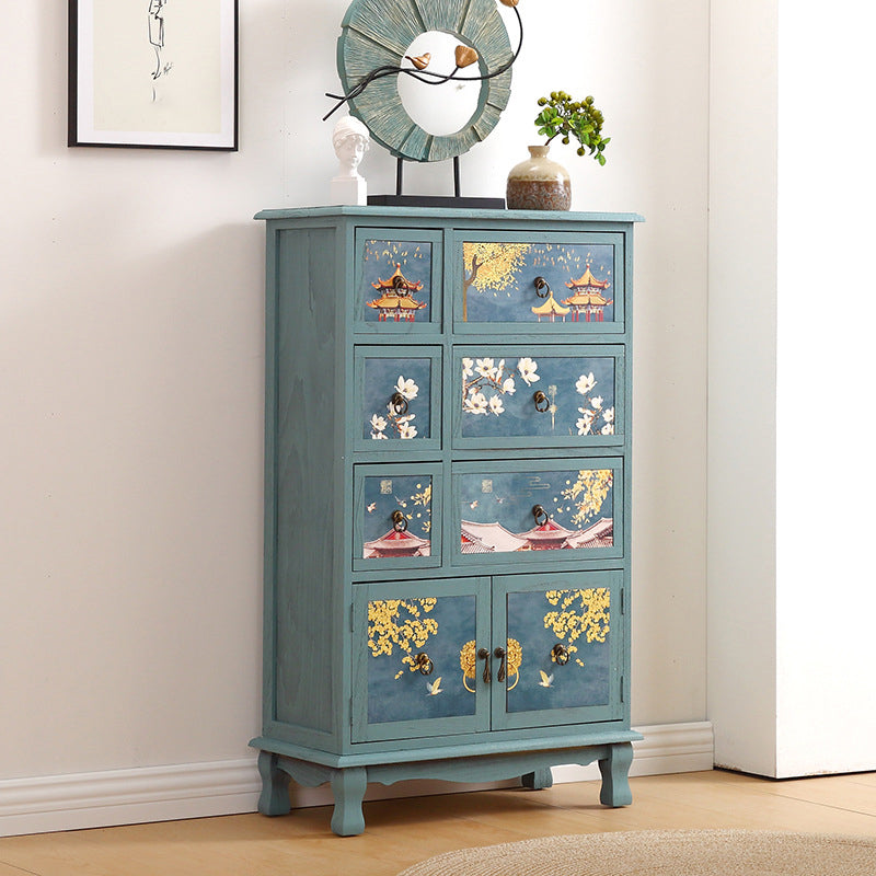 Nautical Combo Dresser Solid Wood Storage Chest Dresser for Bedroom