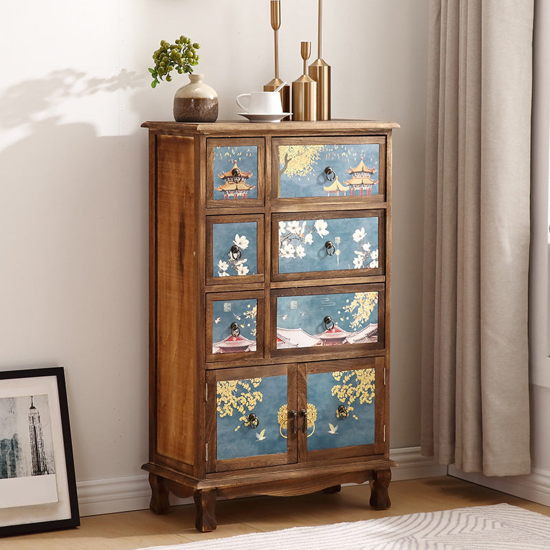 Nautical Combo Dresser Solid Wood Storage Chest Dresser for Bedroom