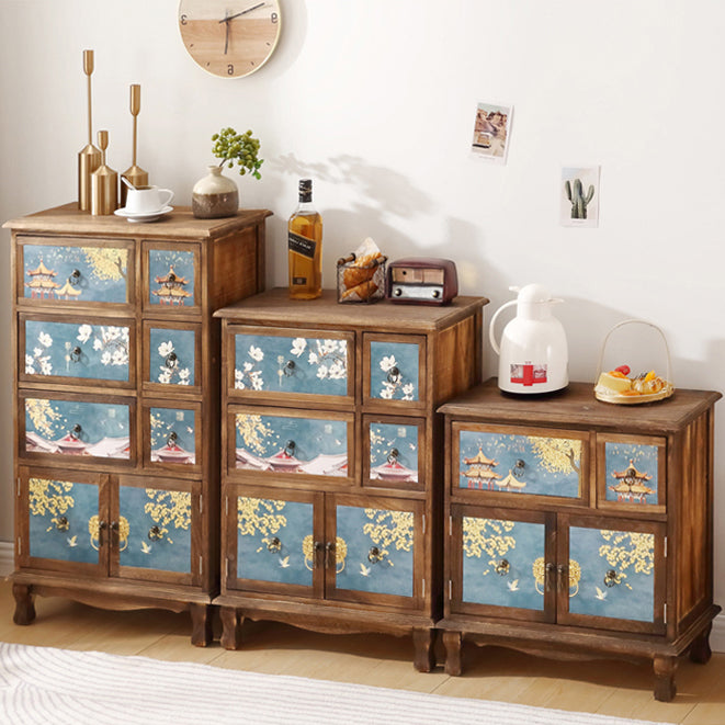 Nautical Combo Dresser Solid Wood Storage Chest Dresser for Bedroom