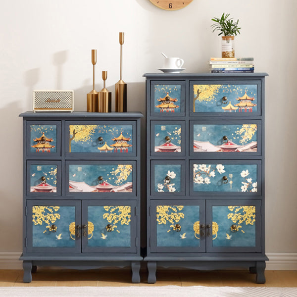 Nautical Combo Dresser Solid Wood Storage Chest Dresser for Bedroom
