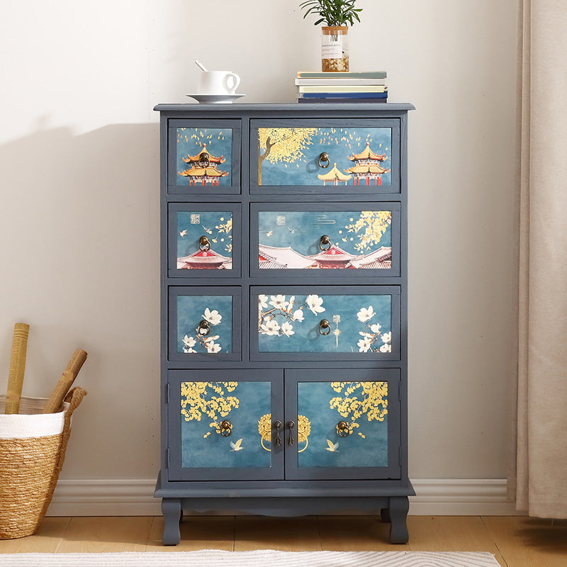 Nautical Combo Dresser Solid Wood Storage Chest Dresser for Bedroom