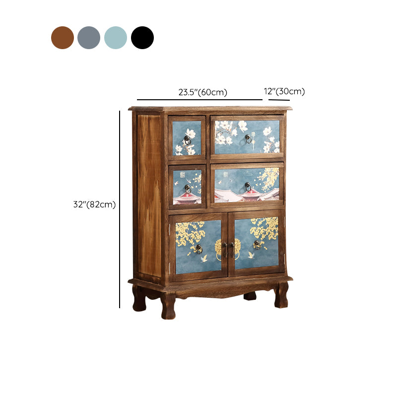 Nautical Combo Dresser Solid Wood Storage Chest Dresser for Bedroom