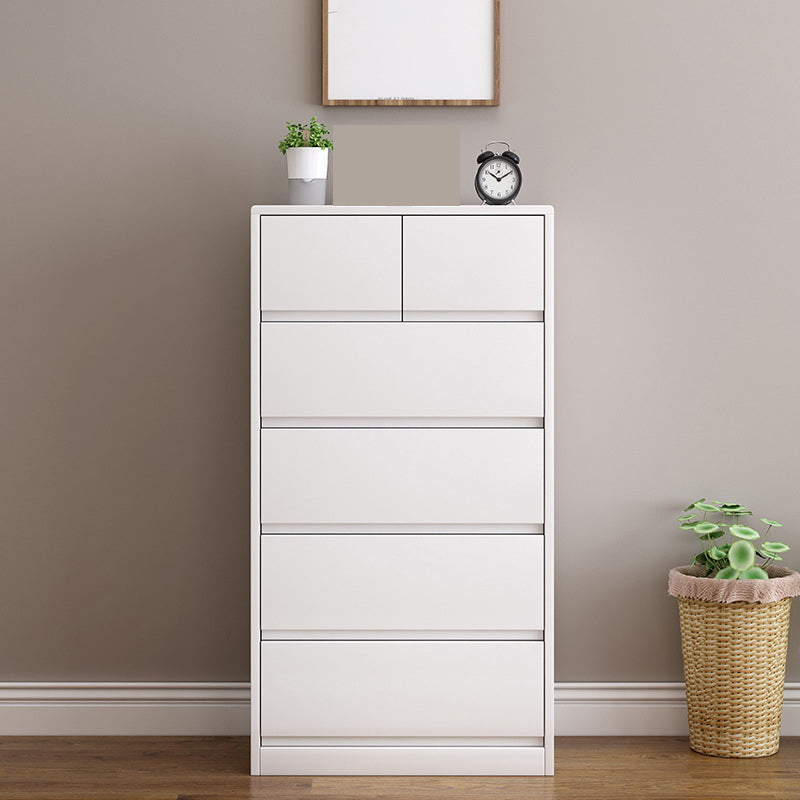 Ultra Modern Lingerie Chest Rubber Wood Storage Chest Dresser for Bedroom