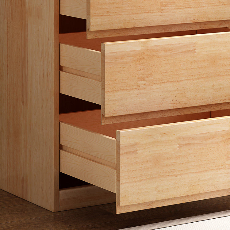 Ultra Modern Lingerie Chest Rubber Wood Storage Chest Dresser for Bedroom