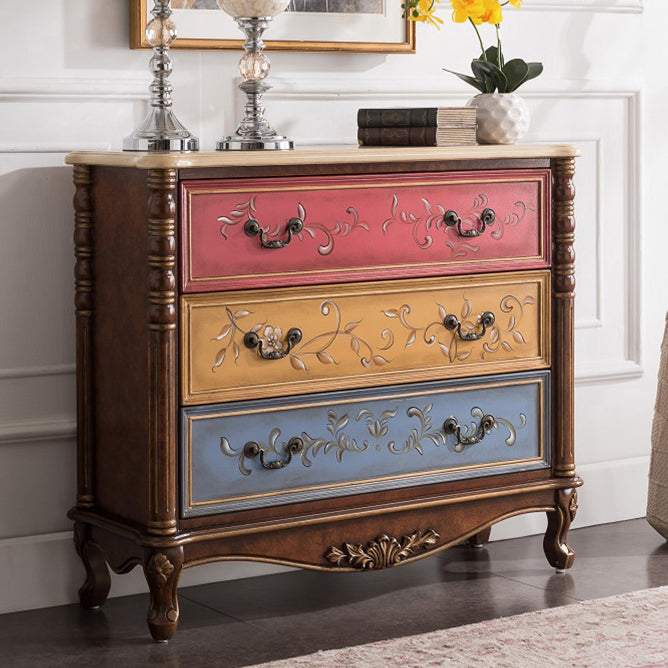 Traditional Storage Chest Solid Wood Dresser with 3/4/5 Drawers , 13.65 Inch Width