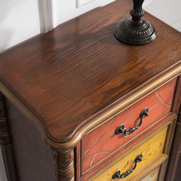 Traditional Storage Chest Solid Wood Dresser with 3/4/5 Drawers , 13.65 Inch Width
