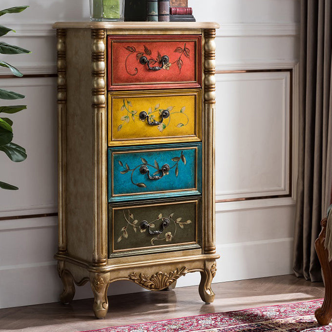 Traditional Storage Chest Solid Wood Dresser with 3/4/5 Drawers , 13.65 Inch Width