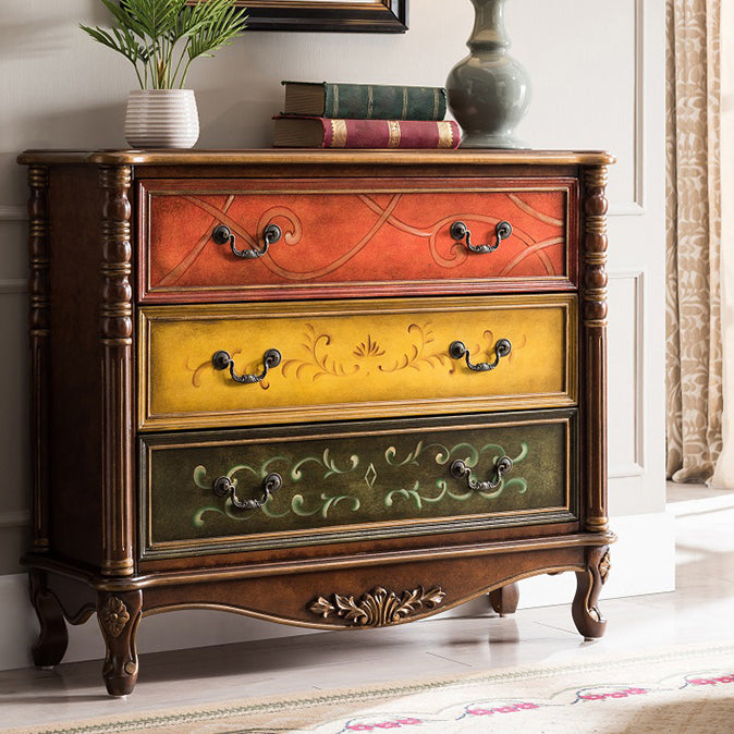 Traditional Storage Chest Solid Wood Dresser with 3/4/5 Drawers , 13.65 Inch Width