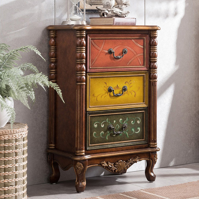 Traditional Storage Chest Solid Wood Dresser with 3/4/5 Drawers , 13.65 Inch Width