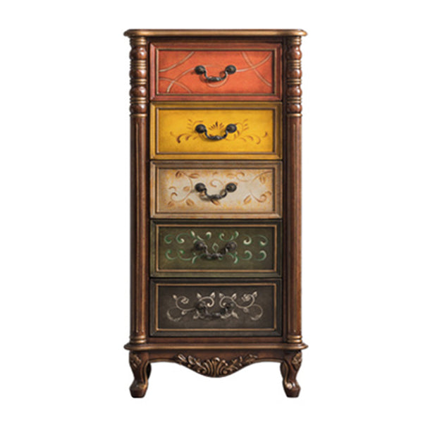 Traditional Storage Chest Solid Wood Dresser with 3/4/5 Drawers , 13.65 Inch Width