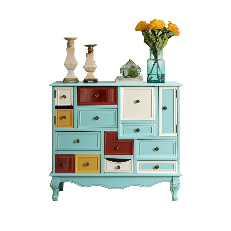 9 Drawers Chest Wooden Horizontal Traditional Dresser without Mirror