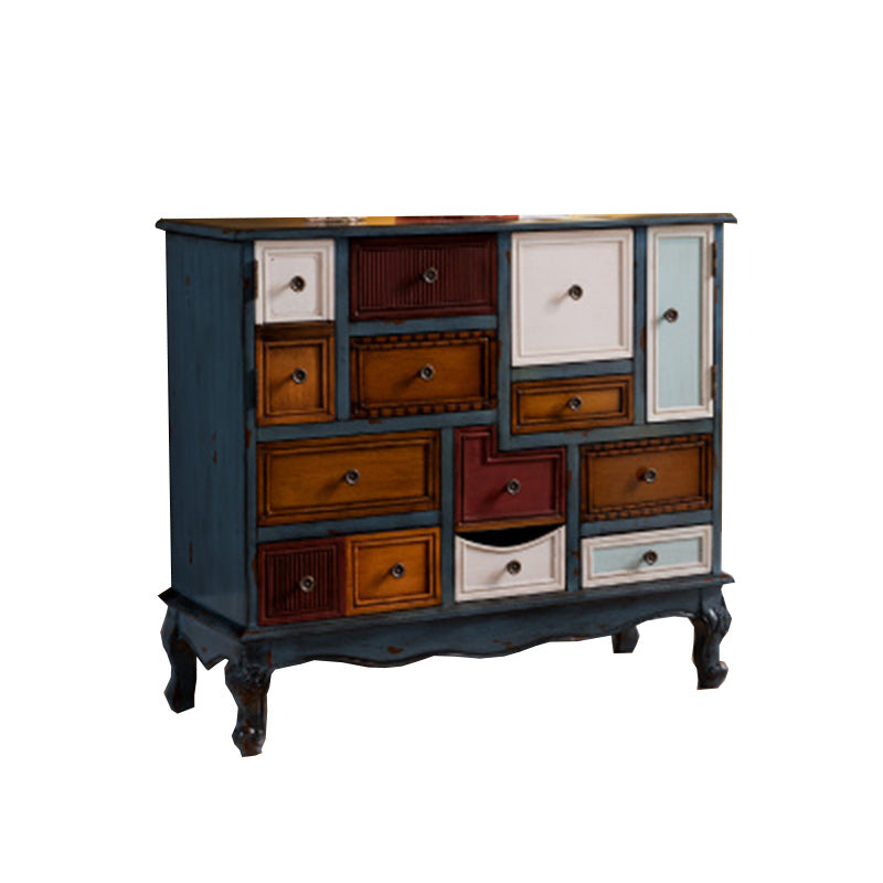 9 Drawers Chest Wooden Horizontal Traditional Dresser without Mirror