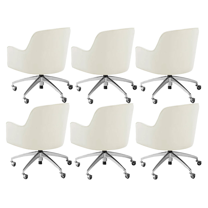 Modern Slide Office Chair Armless Adjustable Seat Height Chair with Wheels