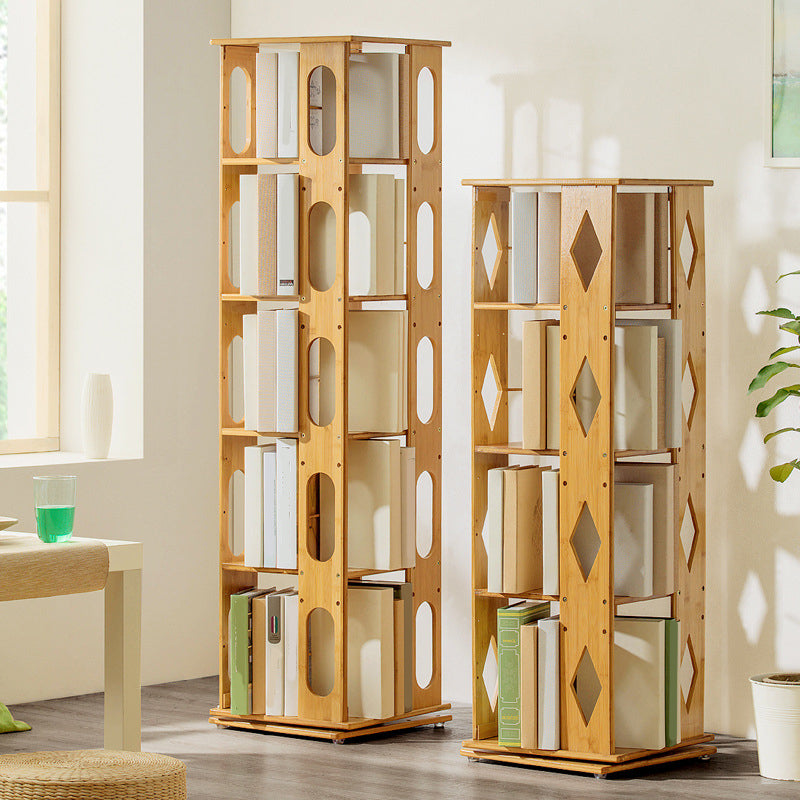 Modern Open Back Vertical Bookshelf Engineered Wood Bookcase for Study Room