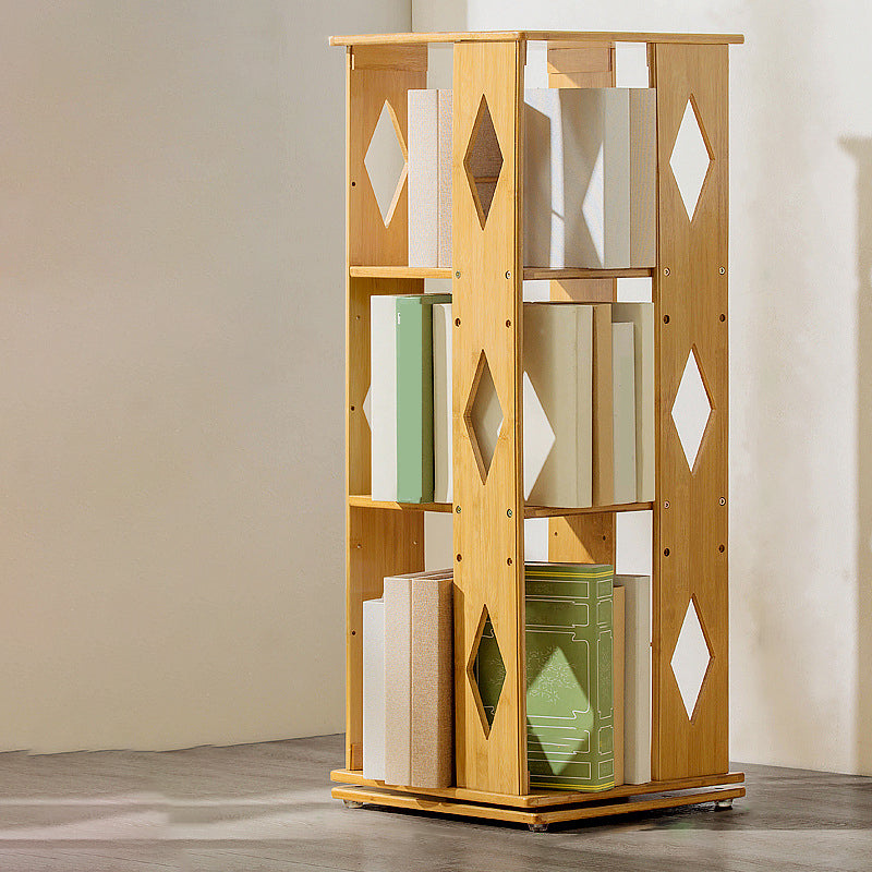 Modern Open Back Vertical Bookshelf Engineered Wood Bookcase for Study Room