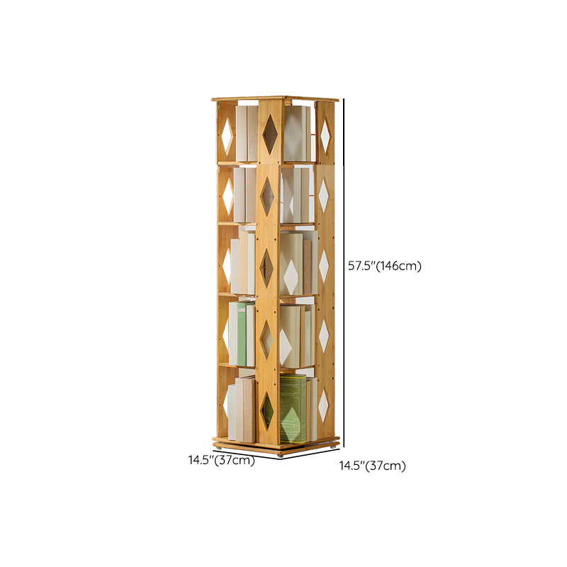 Modern Open Back Vertical Bookshelf Engineered Wood Bookcase for Study Room