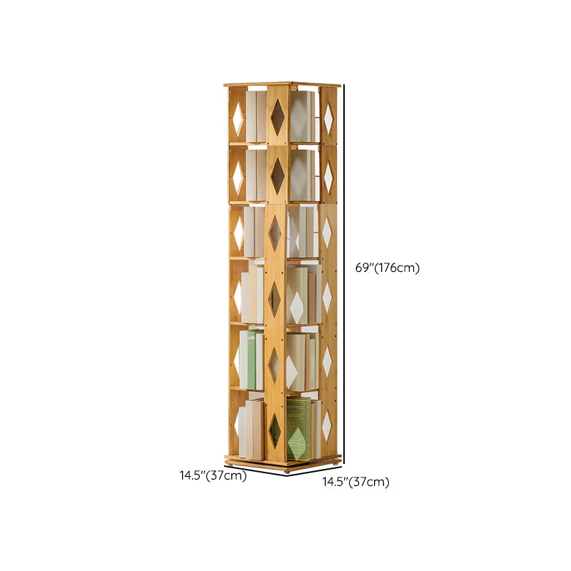 Modern Open Back Vertical Bookshelf Engineered Wood Bookcase for Study Room