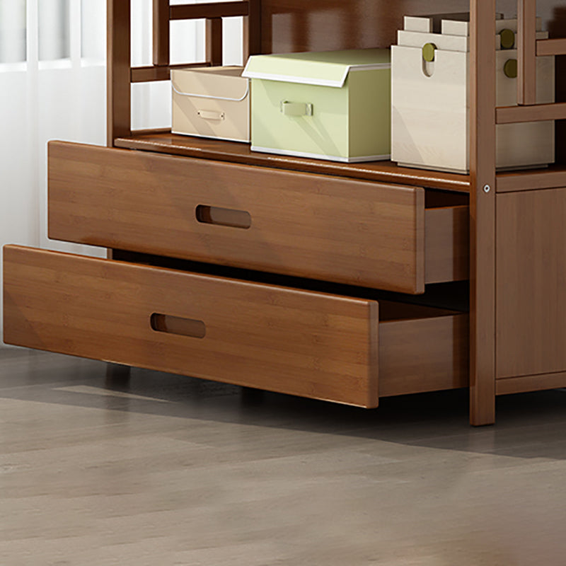 Closed Back Standard Bookshelf Engineered Wood Bookcase with Rectangular Shelves