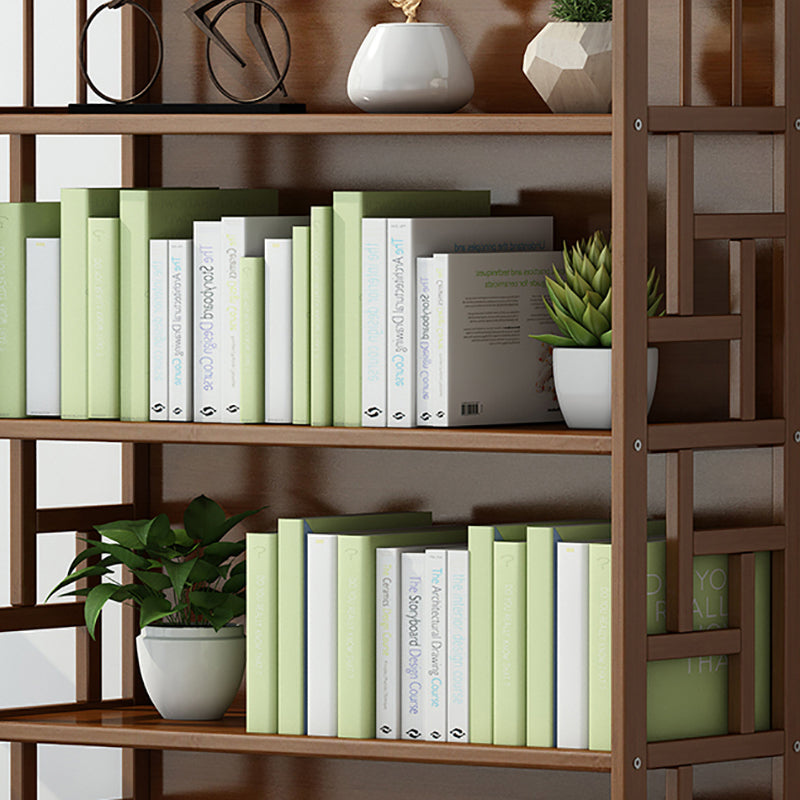 Closed Back Standard Bookshelf Engineered Wood Bookcase with Rectangular Shelves