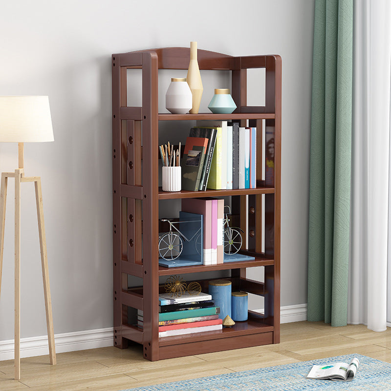 Modern Open Back Standard Bookshelf Wooden Bookcase with Shelves for Study Room