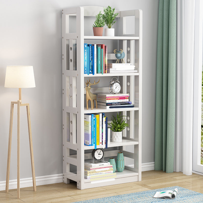 Modern Open Back Standard Bookshelf Wooden Bookcase with Shelves for Study Room