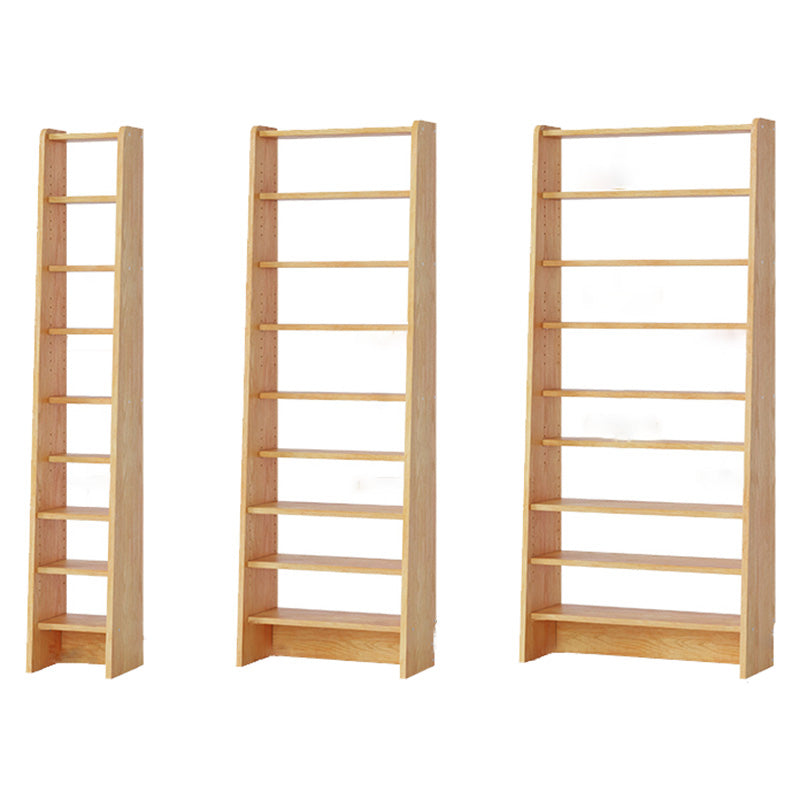 Modern Style Open Back Bookshelf Ladder Wooden Bookcase with Shelves