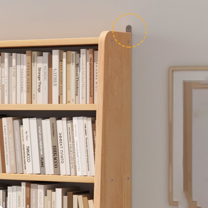 Modern Style Open Back Bookshelf Ladder Wooden Bookcase with Shelves