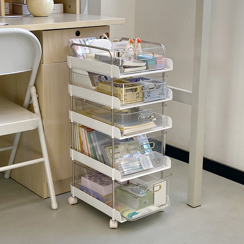 Modern Open Back Standard Bookshelf Plastic Bookcase for Study Room