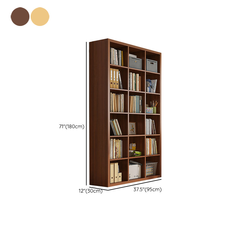 Closed Back Bookshelf Standard Engineered Wood Scandinavian Bookcase